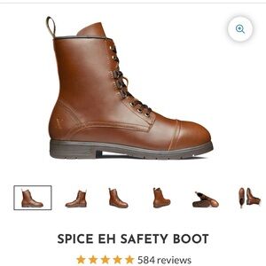 Brown Steel-Toe Safety Boots